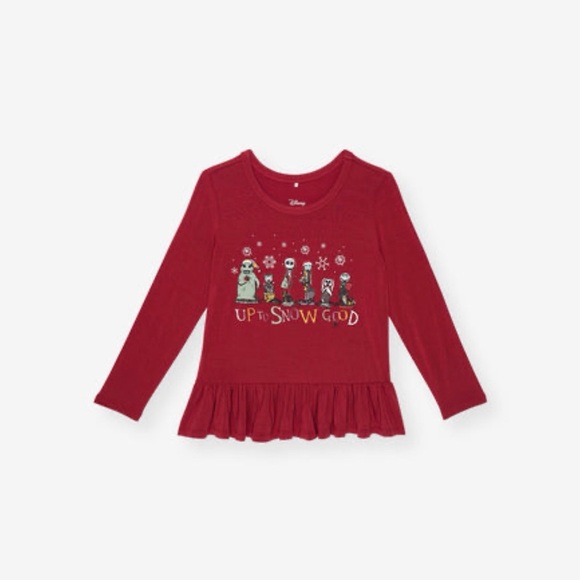 Posh Peanut Other - POSH PEANUT | DISNEY THE NIGHTMARE BEFORE XMAS “UP TO SNOW GOOD” PEPLUM | 2T